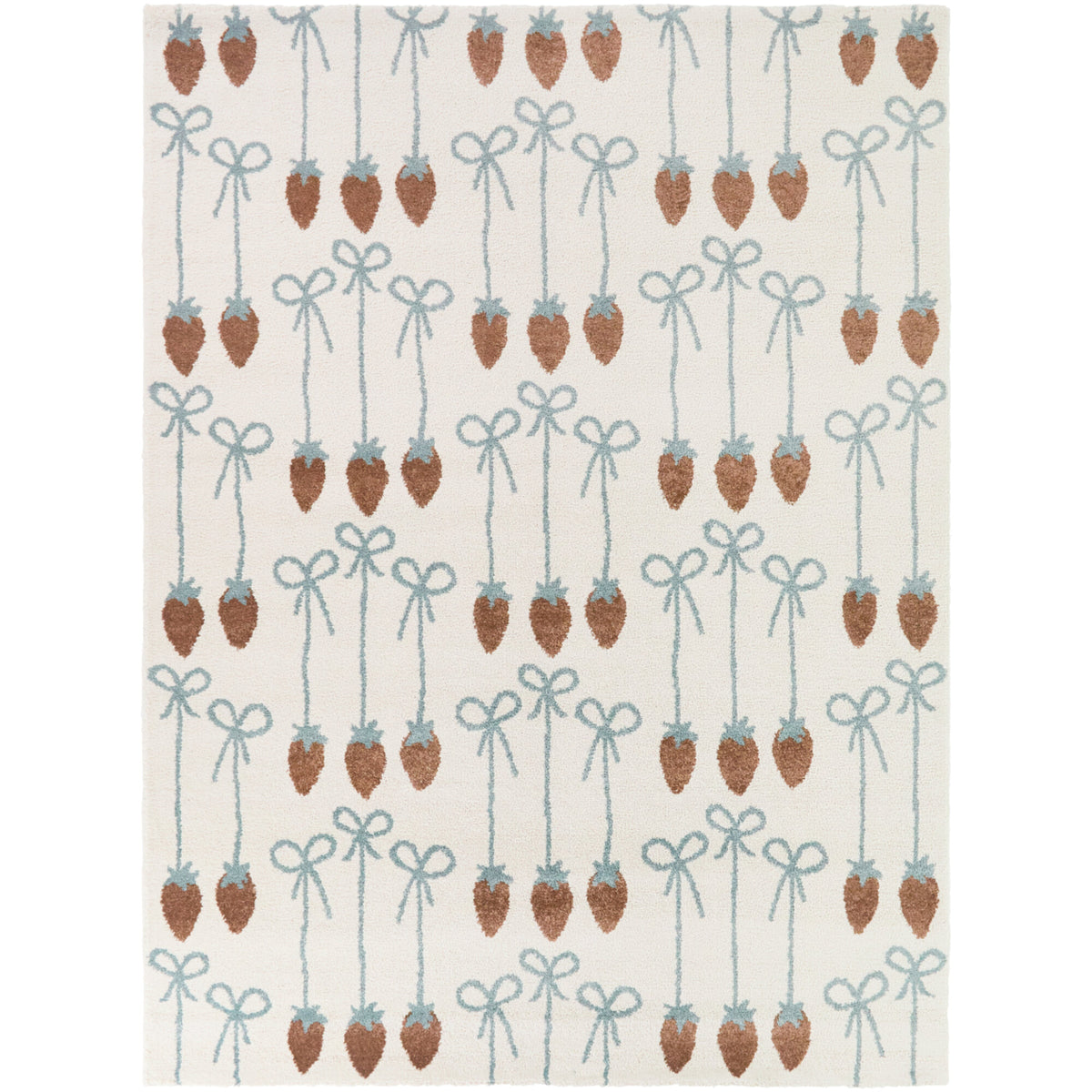 Fields Strawberry Bows Area Rug
