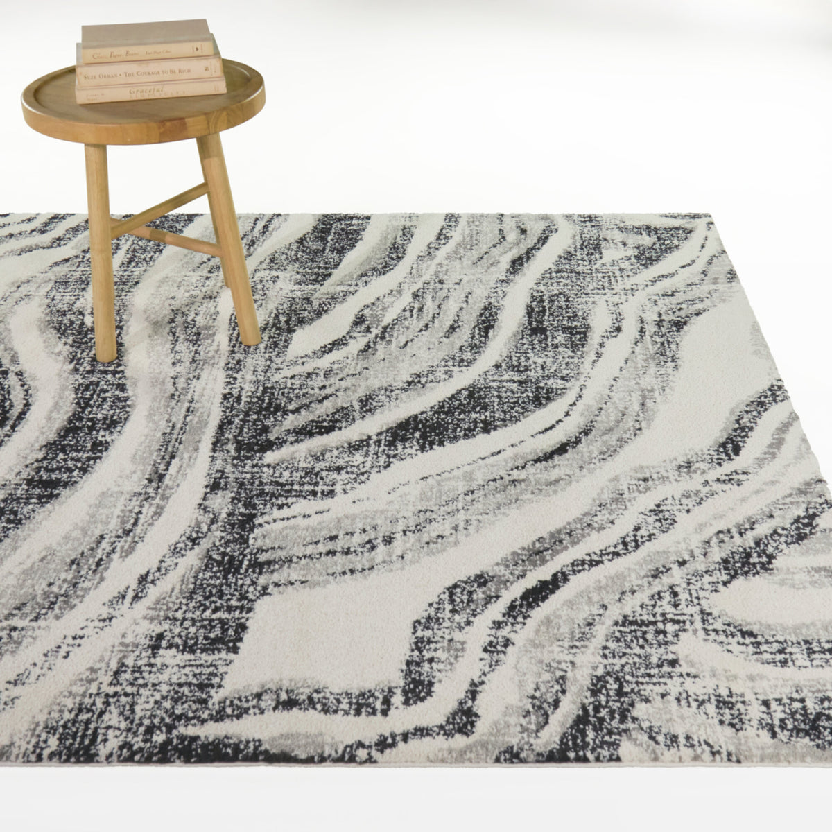 Julio Wavy Abstract  Area Rug