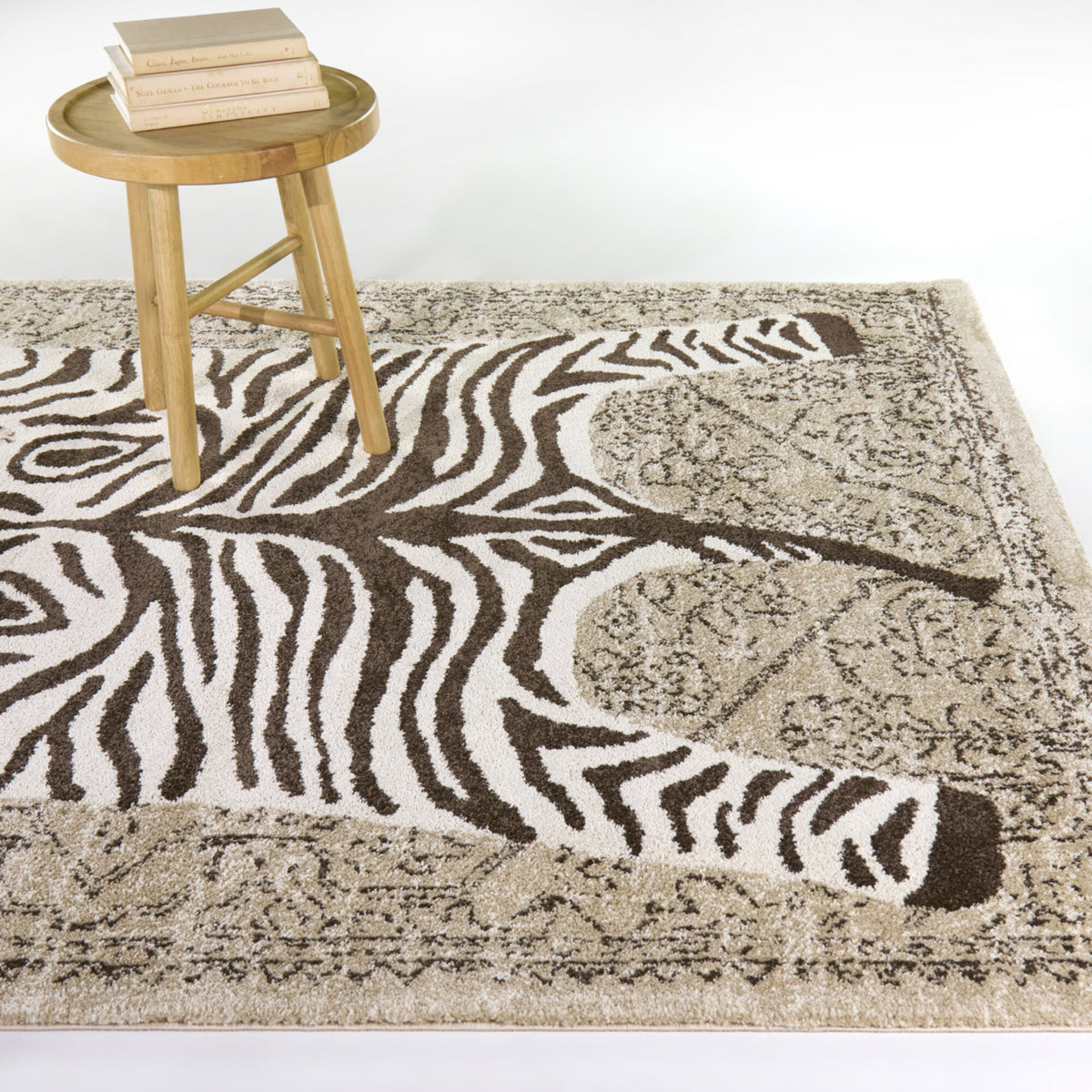 Jabari Zebra Animal Print  Area Rug