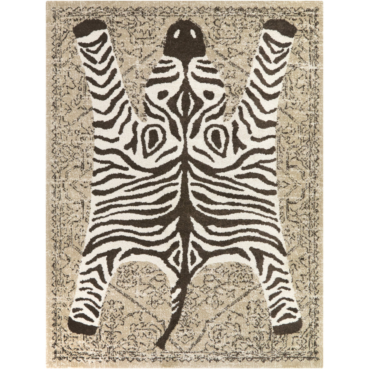 Jabari Zebra Animal Print  Area Rug