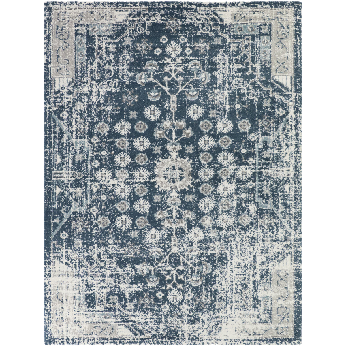 Bastian Distressed Traditional  Area Rug