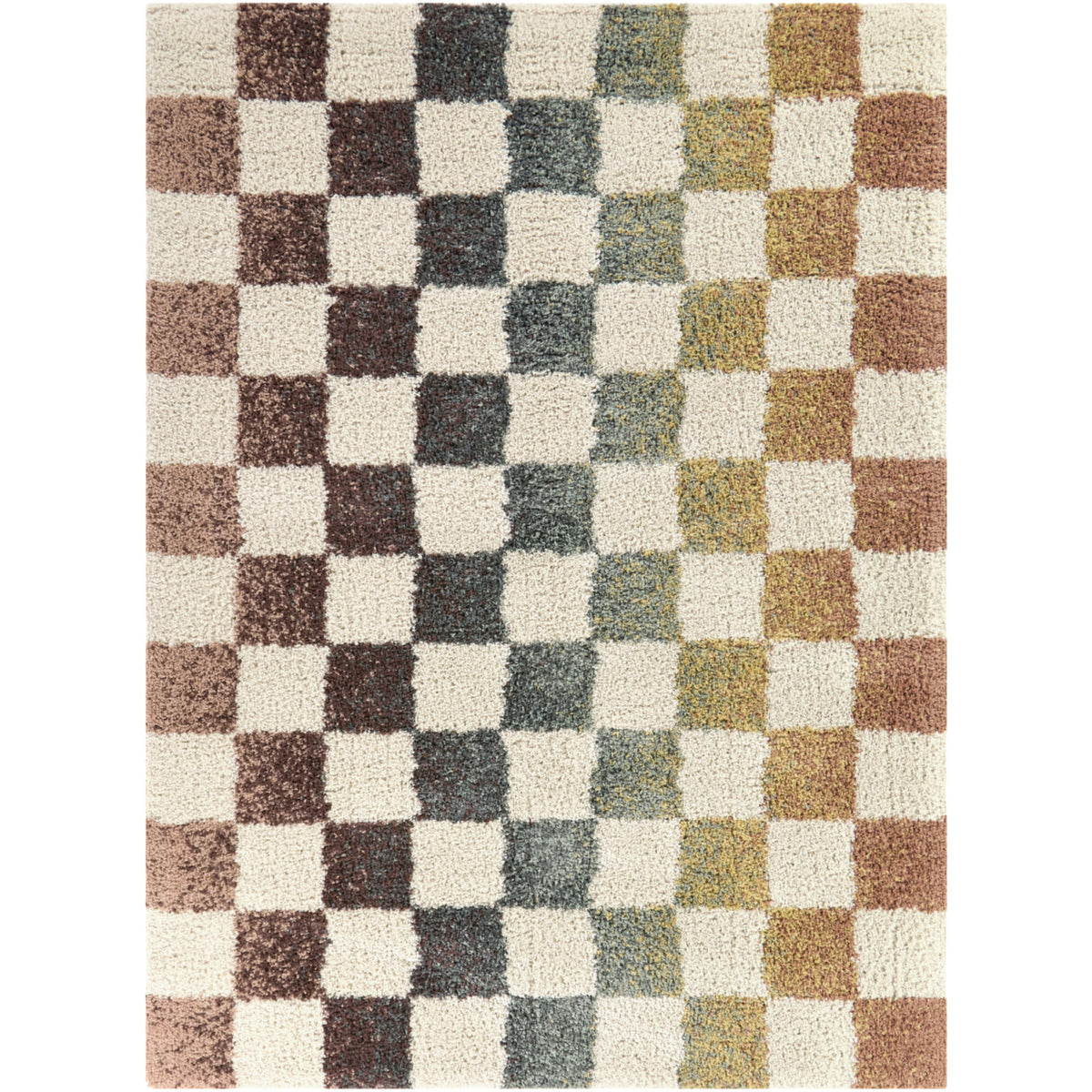 Baruch Checkered Shag Area Rug