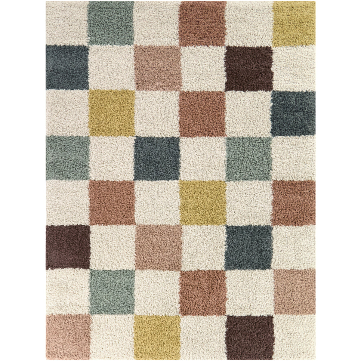Cavalcanti Checkered Shag  Area Rug