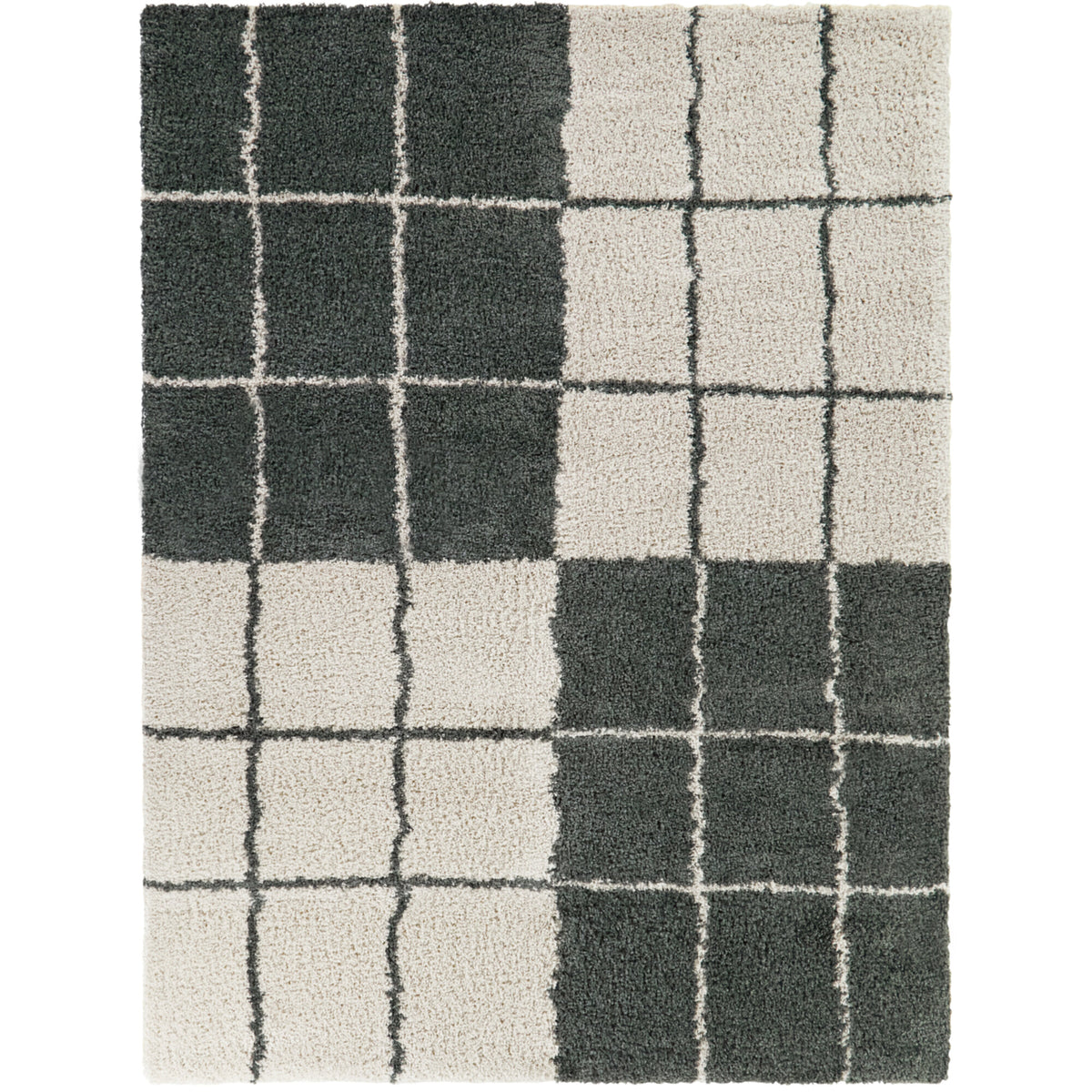 Morton Geometric Shag  Area Rug