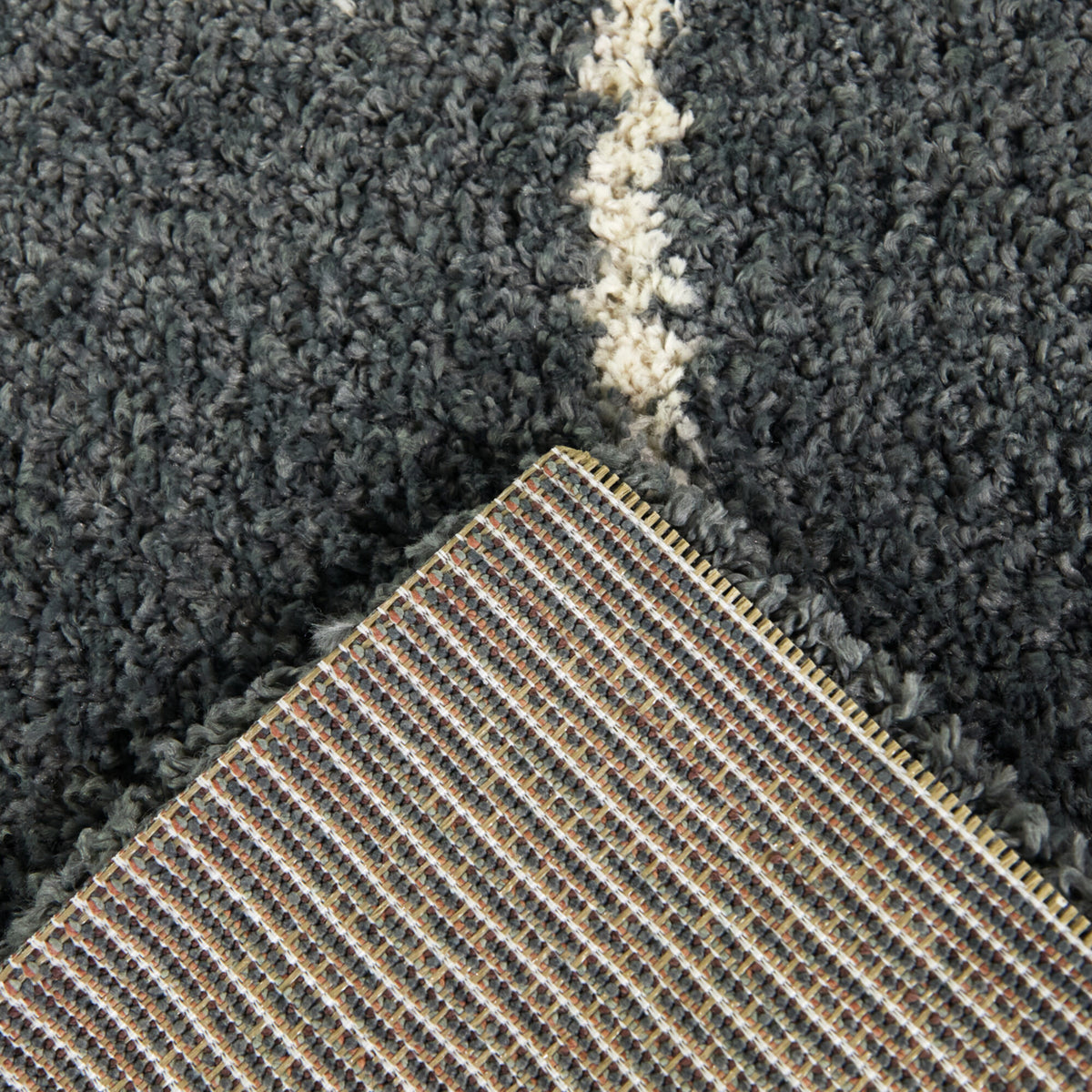 Morton Geometric Shag  Area Rug