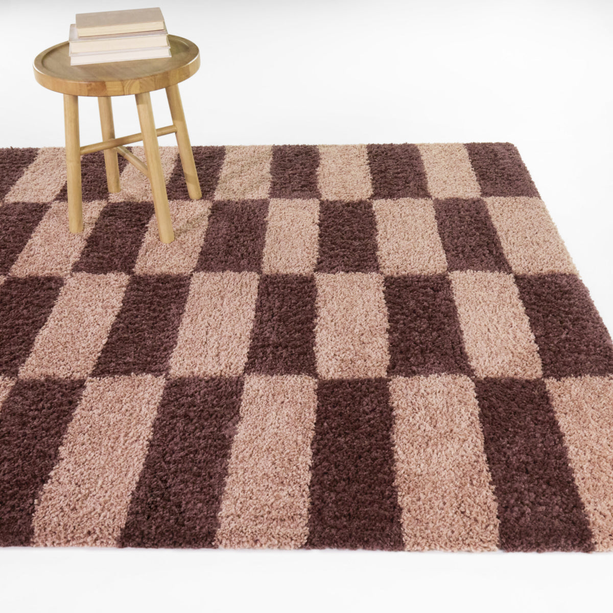 Dixon Checkered Shag Area Rug