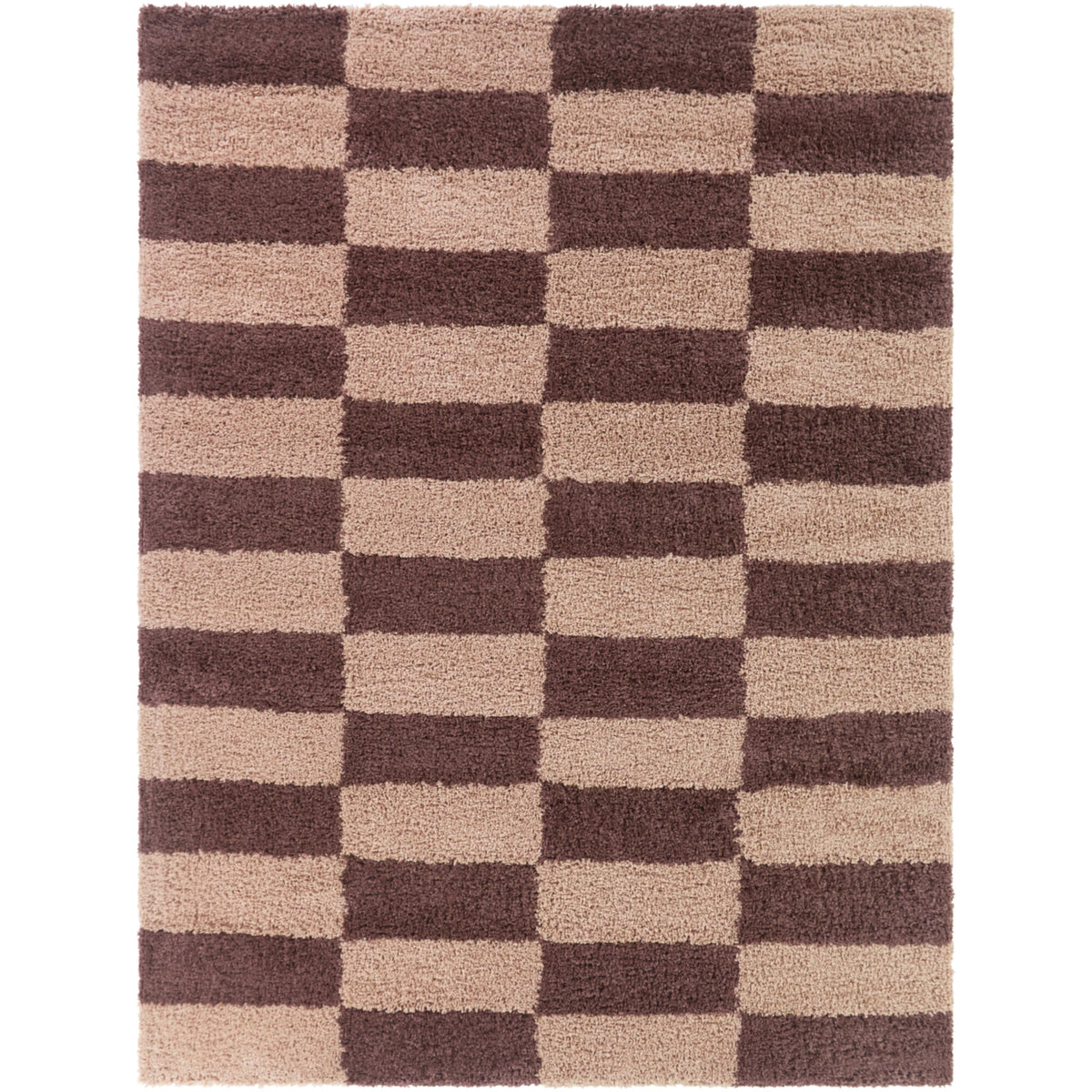 Dixon Checkered Shag Area Rug