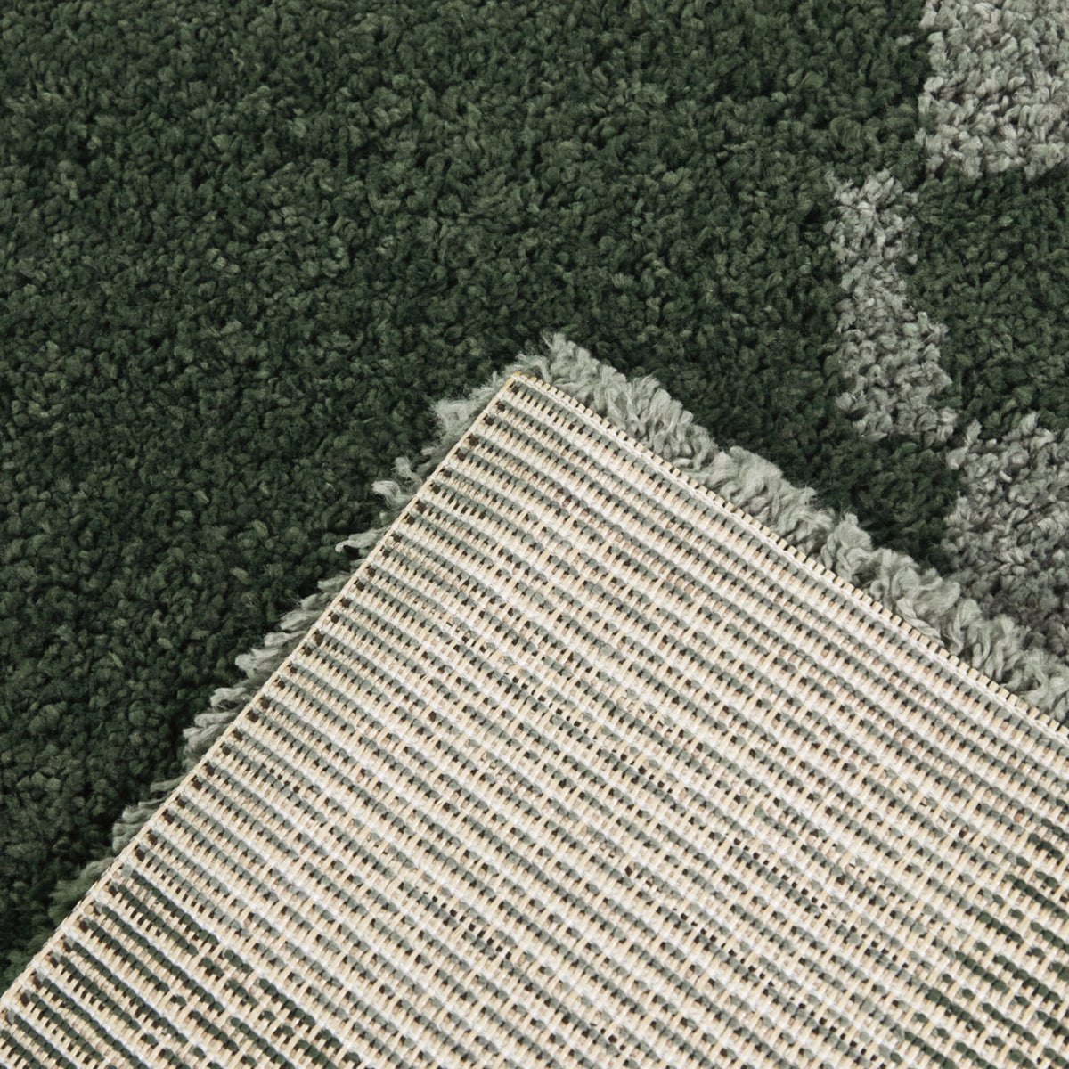 Checkered Border Area Rug