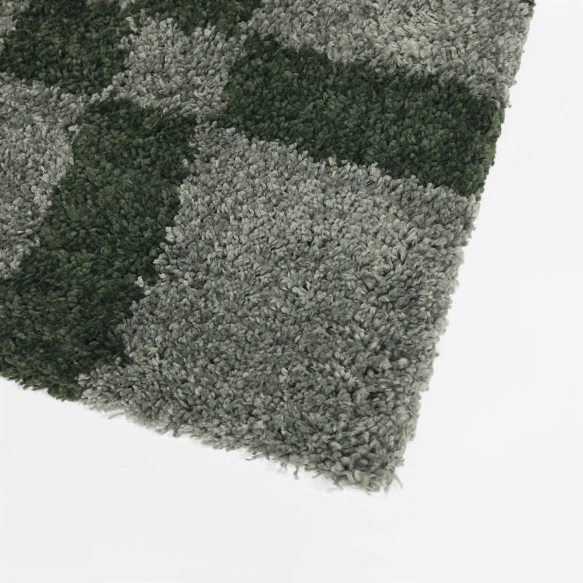 Checkered Border Area Rug