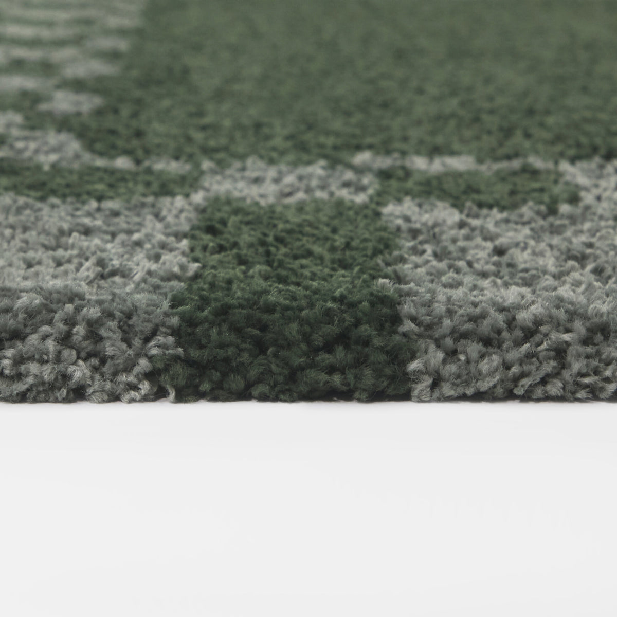 Checkered Border Area Rug