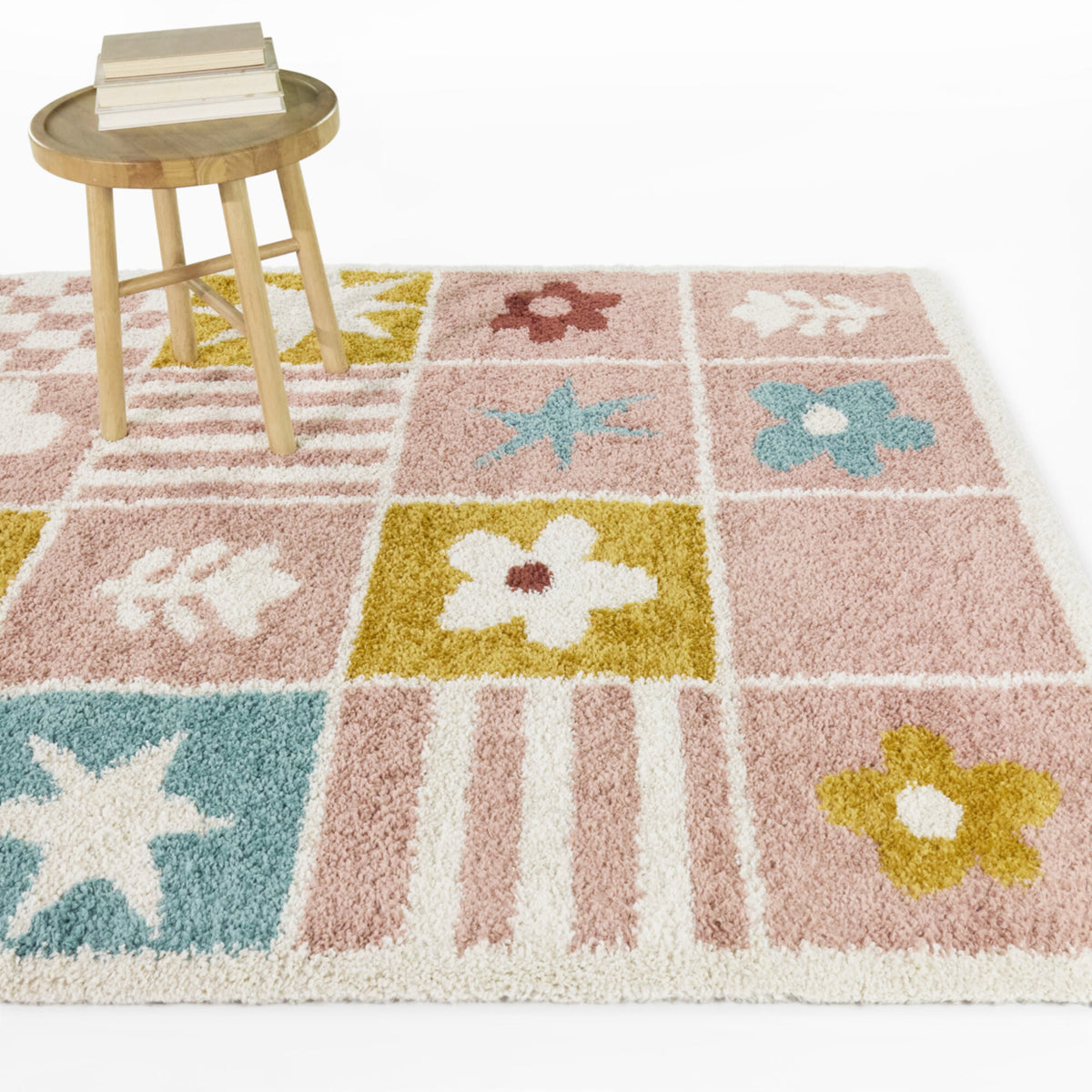 Kids Colorblock Icon Area Rug