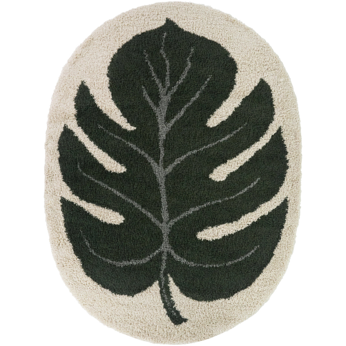 Fern Botanical Oval Area Rug