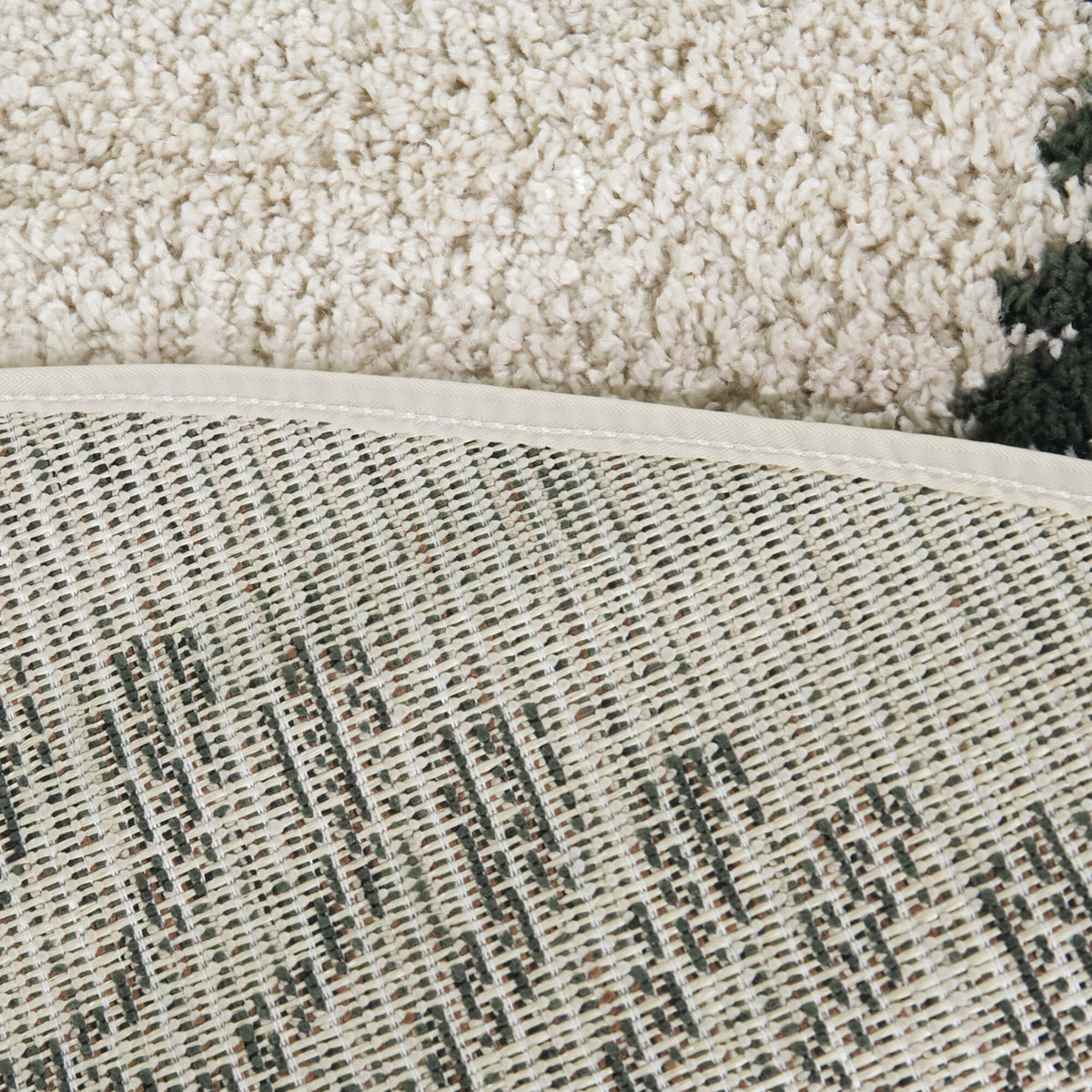 Grove Botanical Border Oval Area Rug