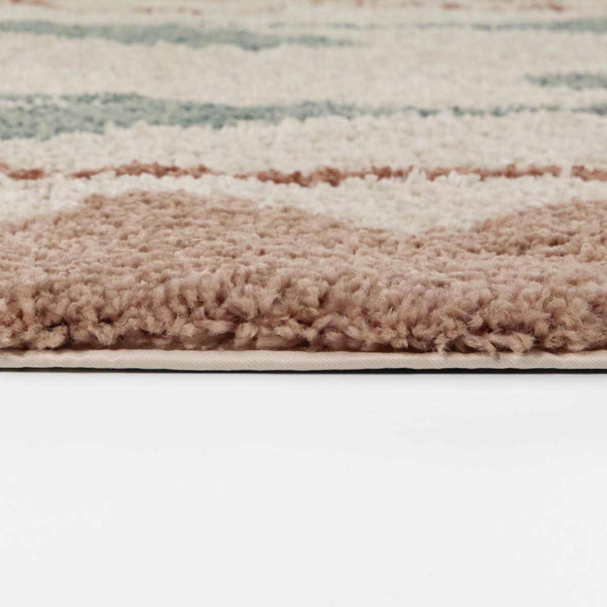 Meadow Floral Ribbon Border Area Rug