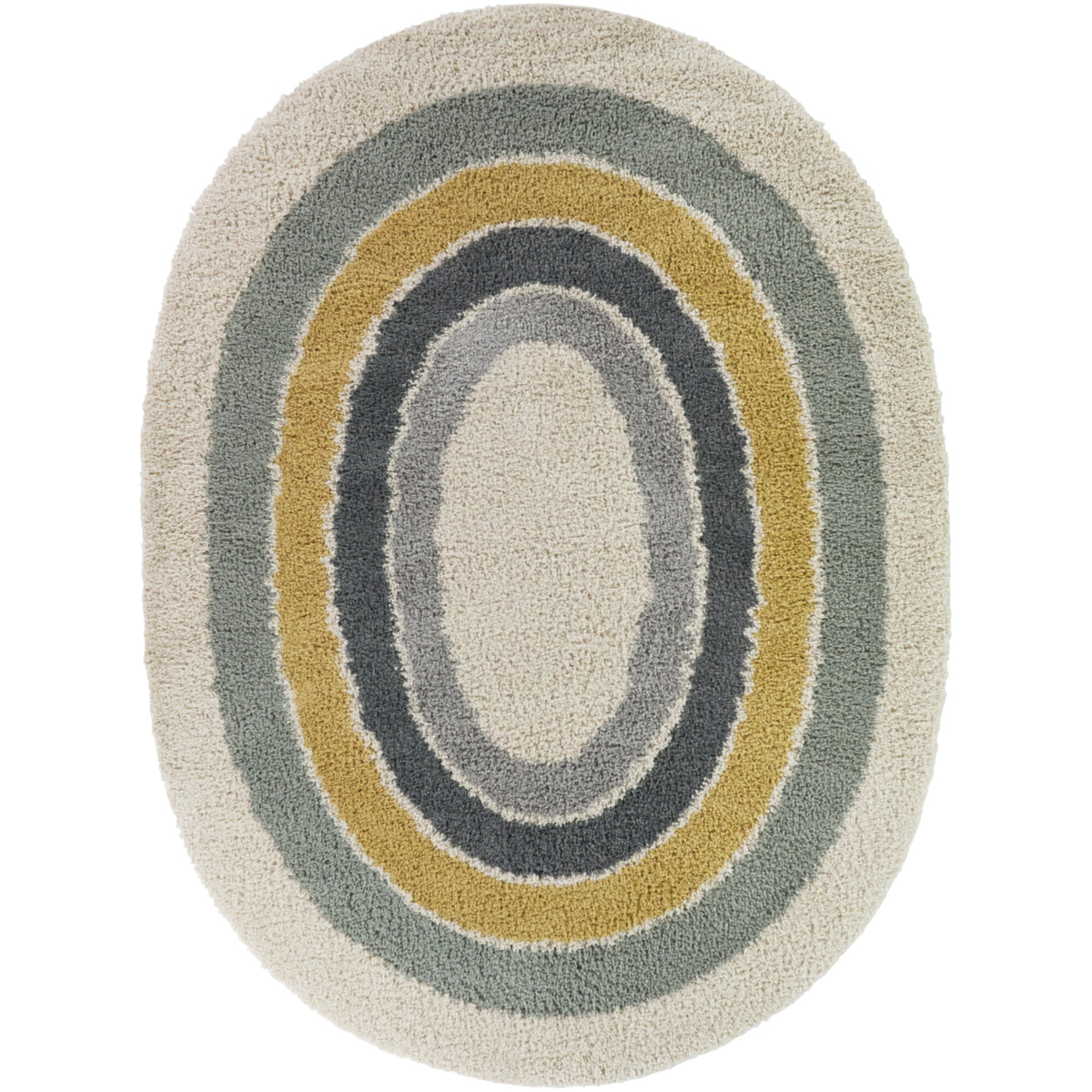 Ignaz Solid Striped Border Area Rug