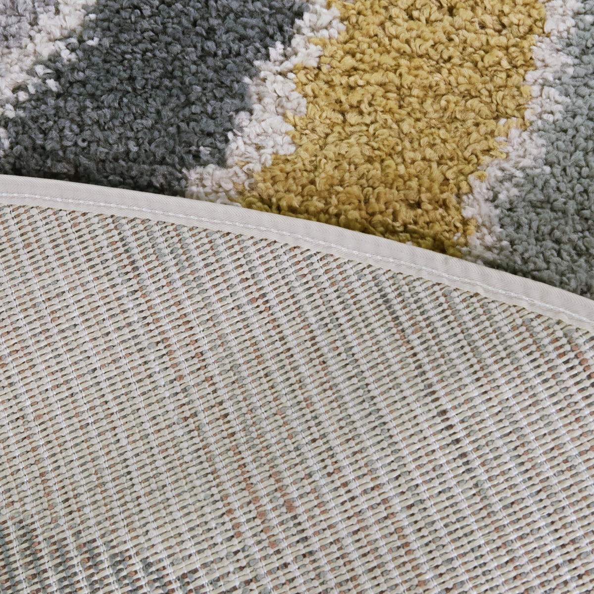 Ignaz Solid Striped Border Area Rug