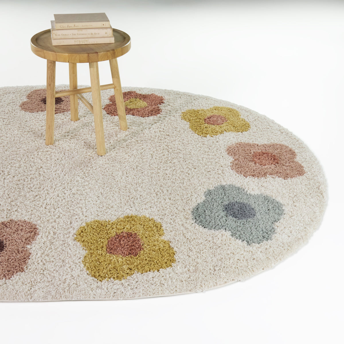 Laurel Flower Border Area Rug