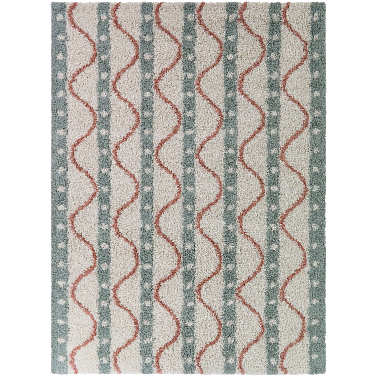 Meridian Wavy Stripe Area Rug