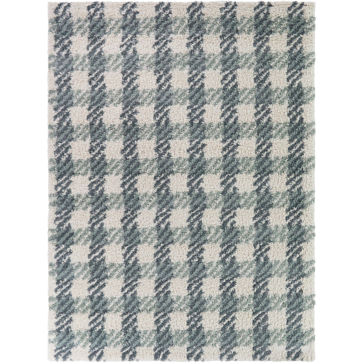 Halston Kids Modern Plaid Area Rug