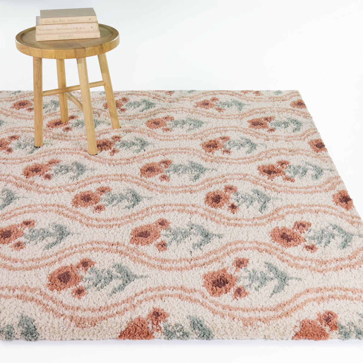 Dahlia Striped Floral Area Rug