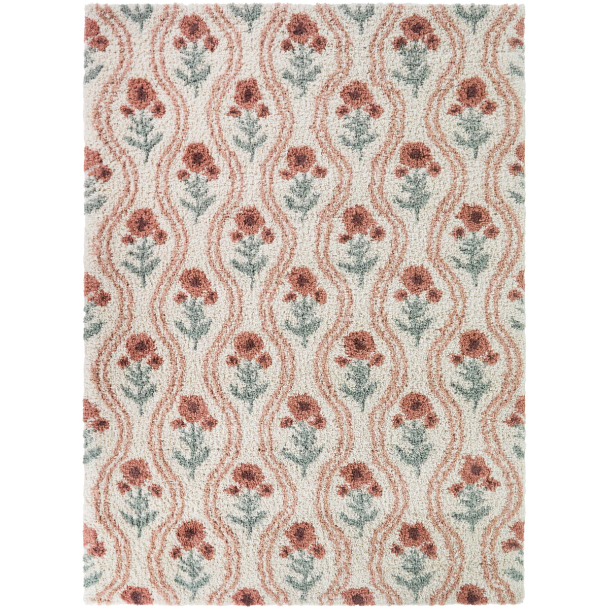 Dahlia Striped Floral Area Rug