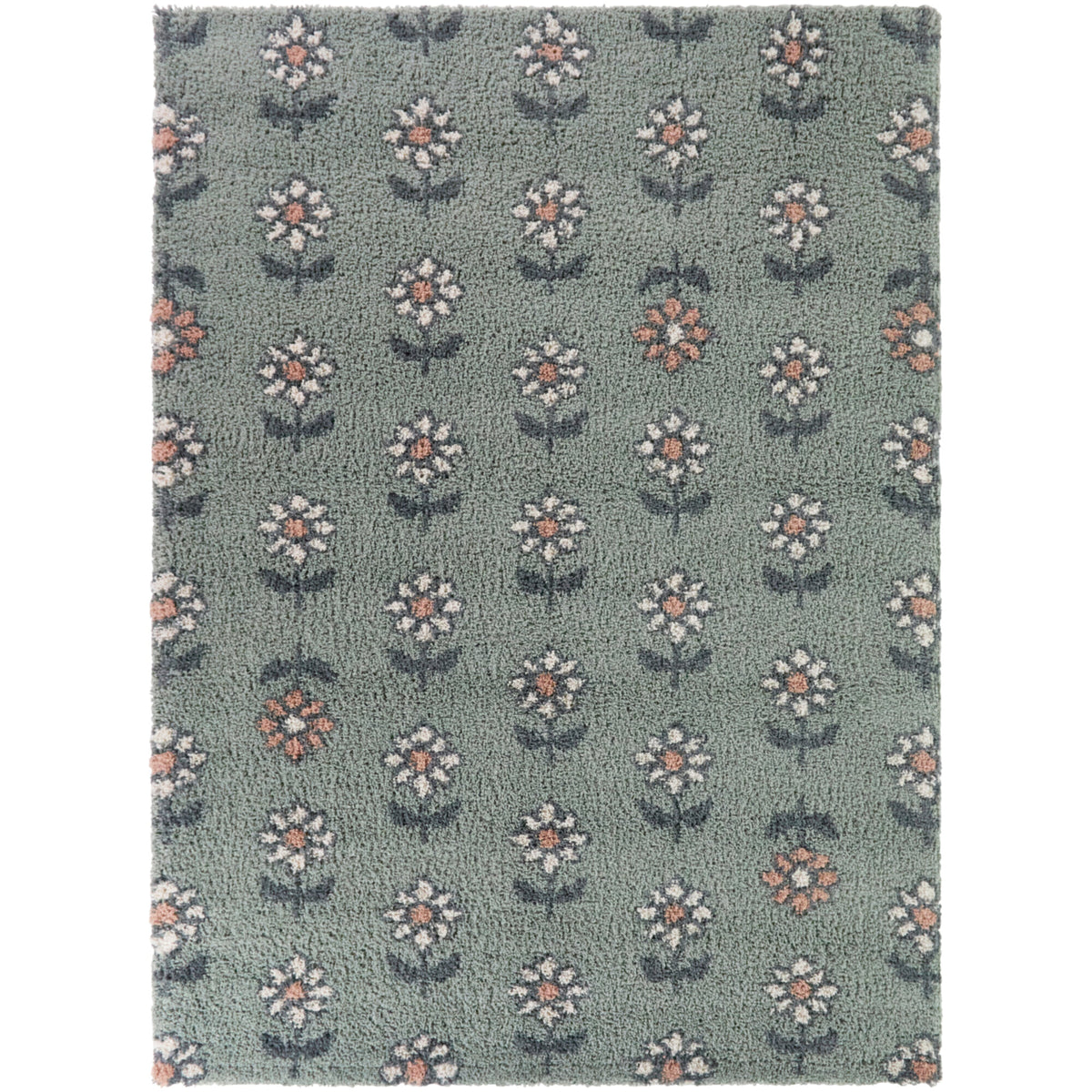 Sorrel Block Floral Area Rug