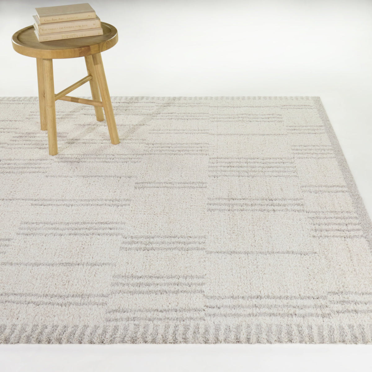 Ulric Distressed Modern Stripe  Area Rug