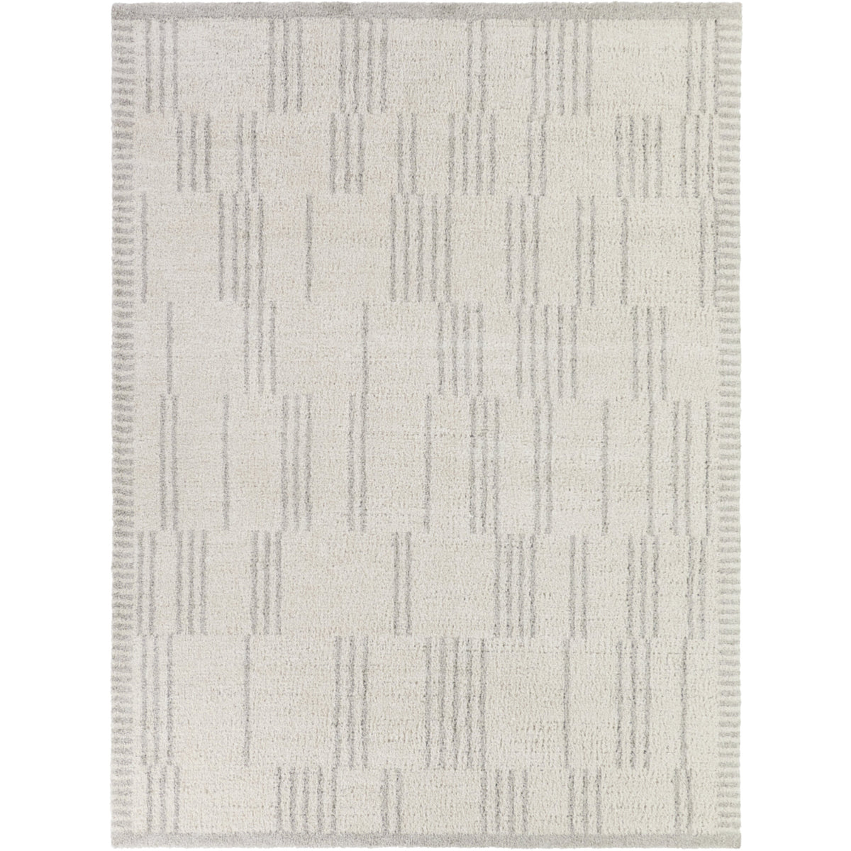 Ulric Distressed Modern Stripe  Area Rug