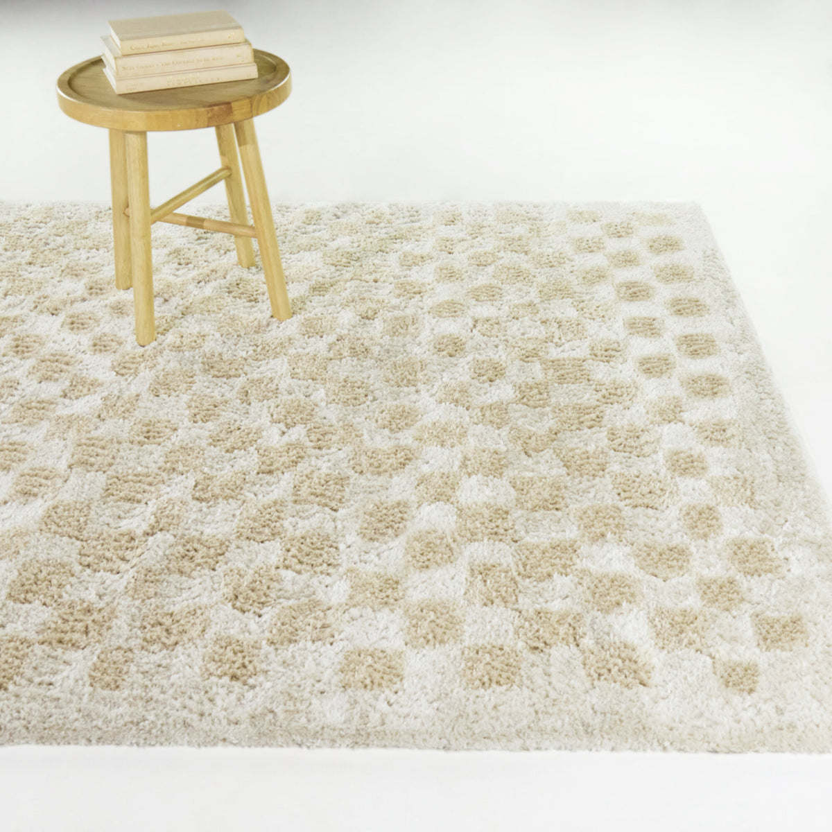 Bronte Organic Checkered  Area Rug