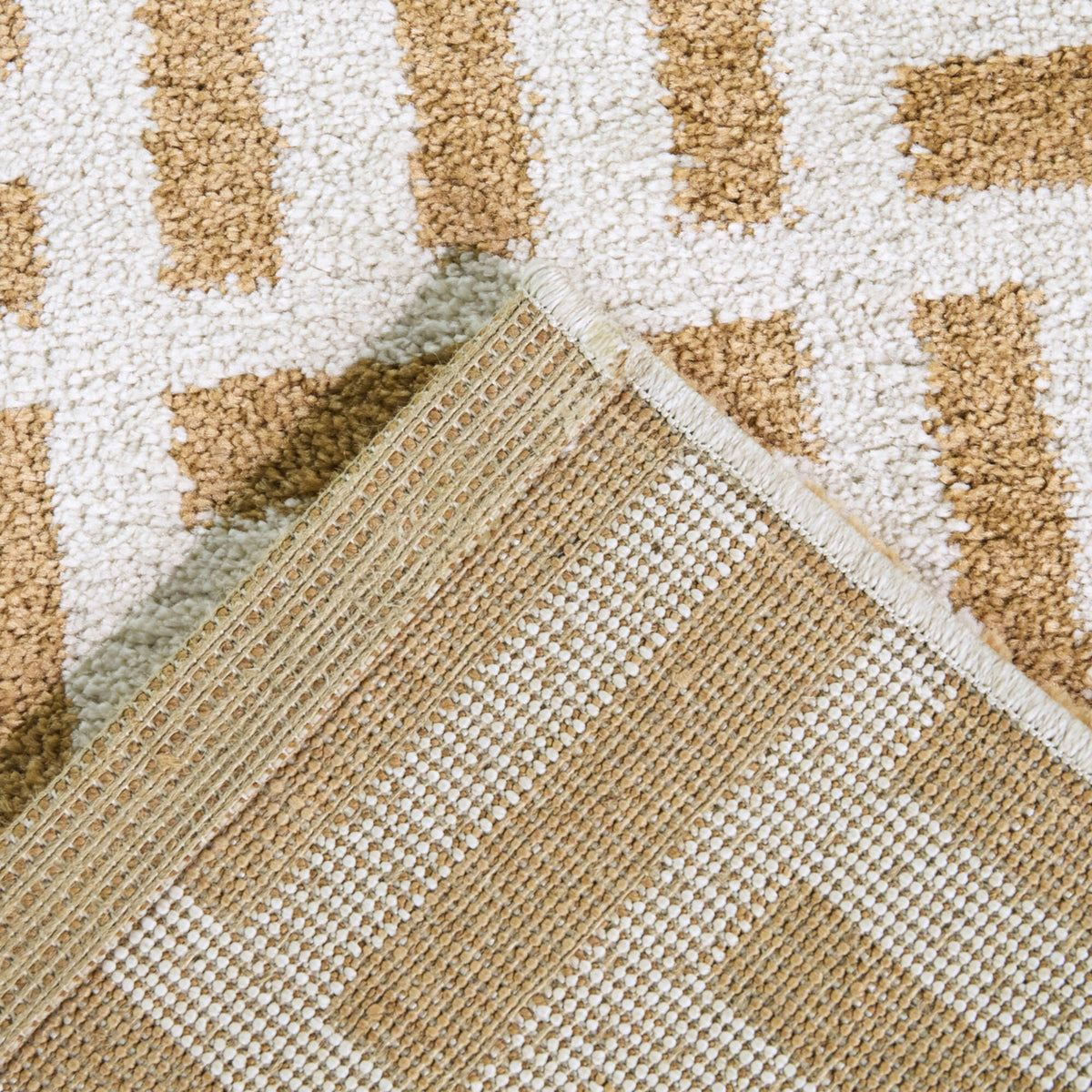 Basketweave Geometric Area Rug