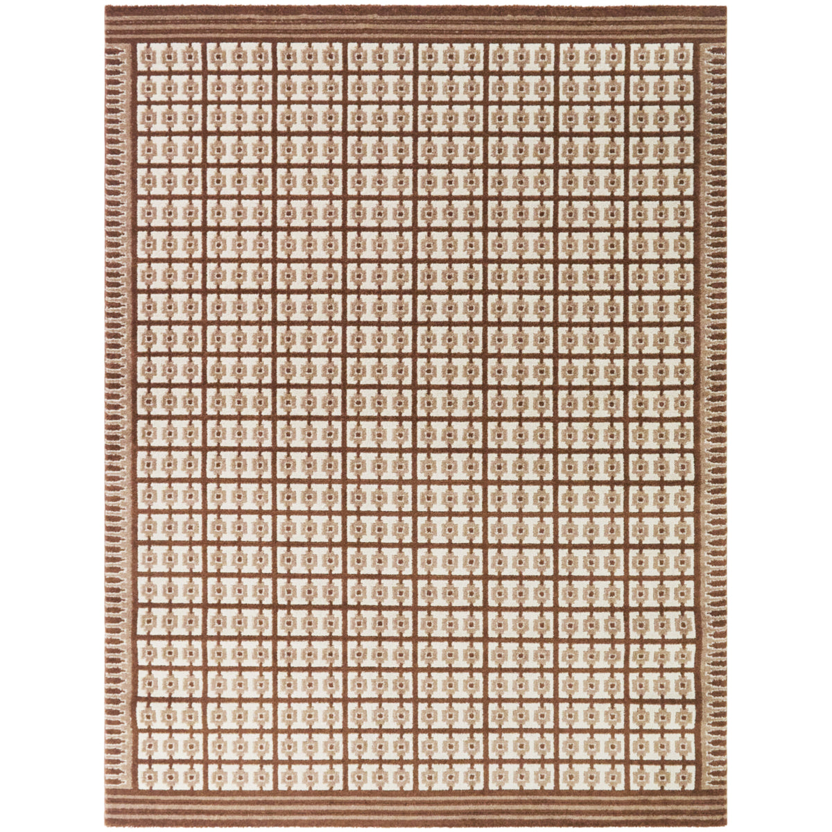 Pompeo Boho Grid Area Rug