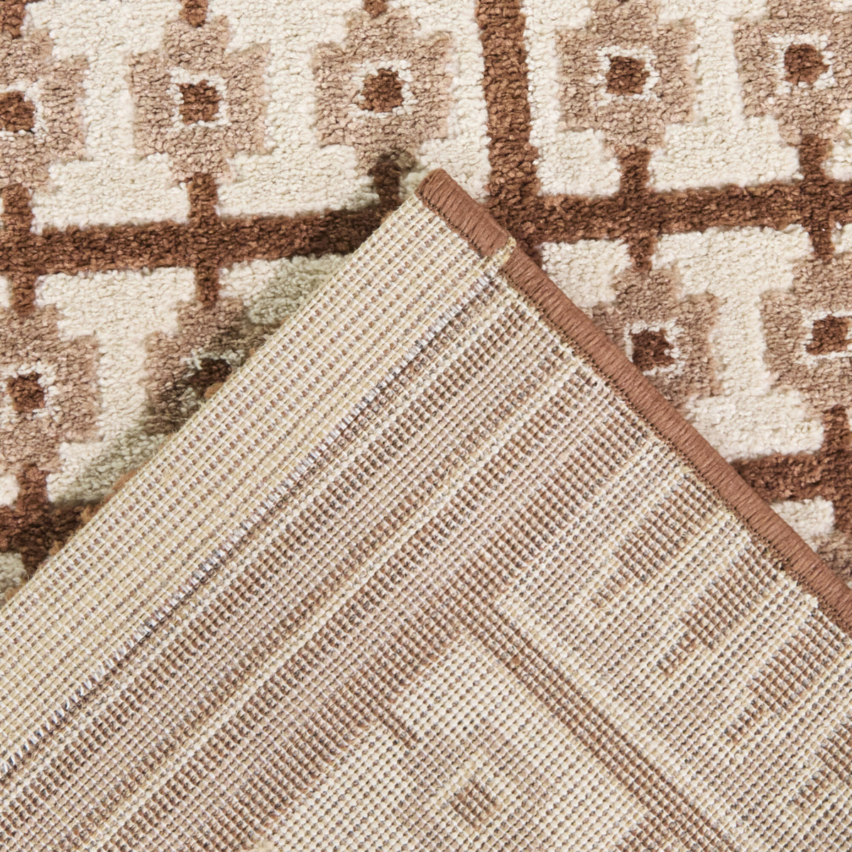 Pompeo Boho Grid Area Rug
