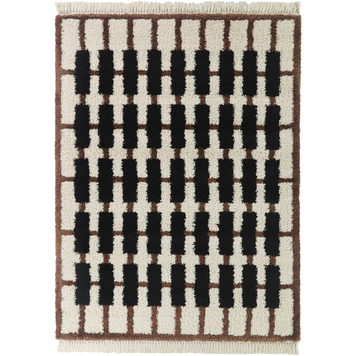 Adelia Geometric Grid Area Rug