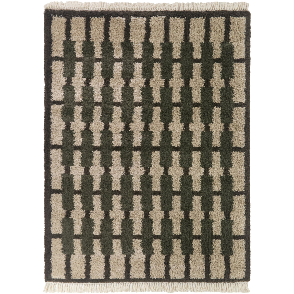 Adelia Geometric Grid Area Rug