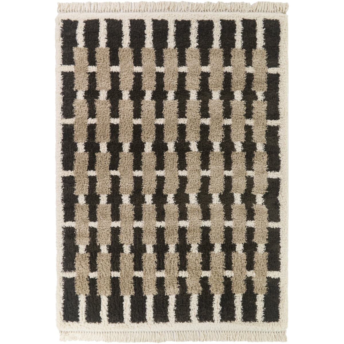 Adelia Geometric Grid Area Rug