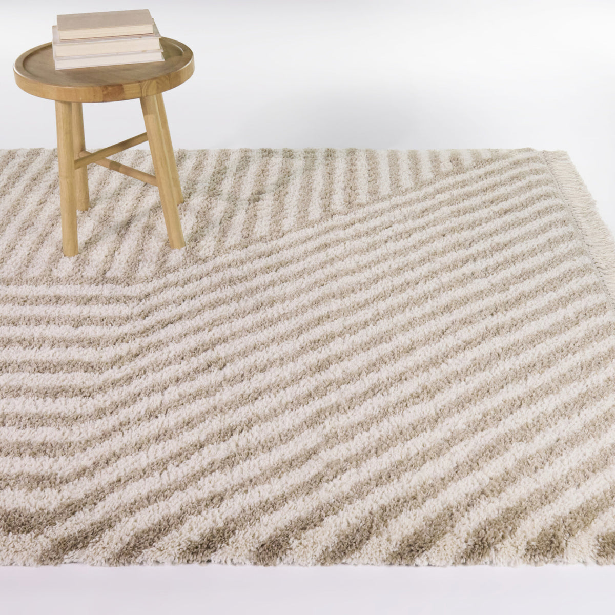 Ainsley Striped Geometric Area Rug