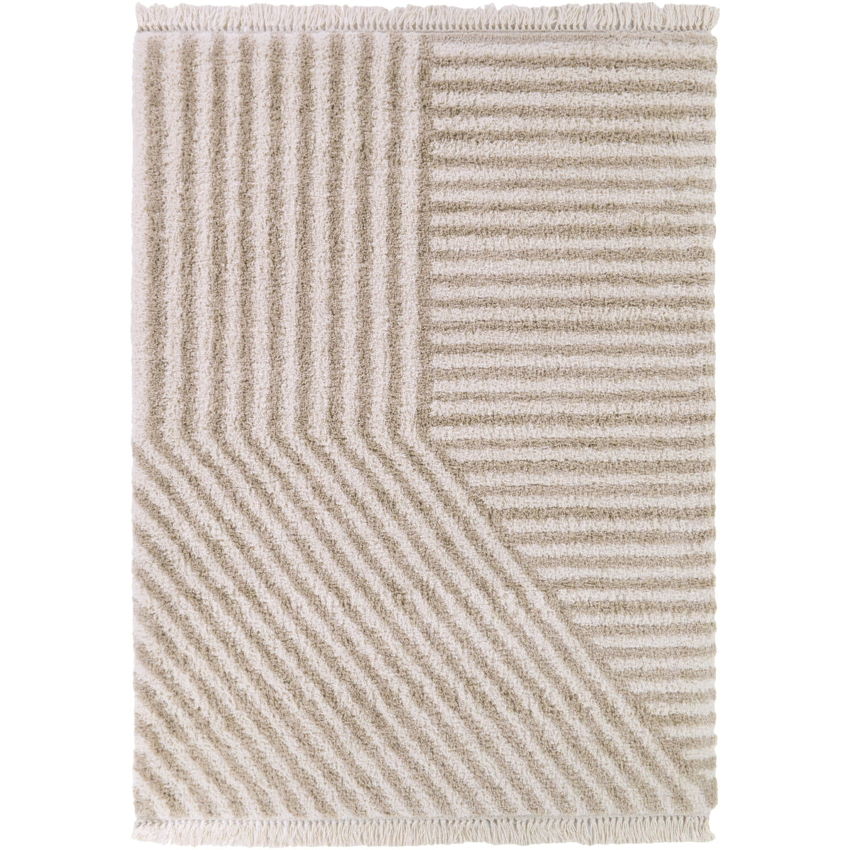 Ainsley Striped Geometric Area Rug
