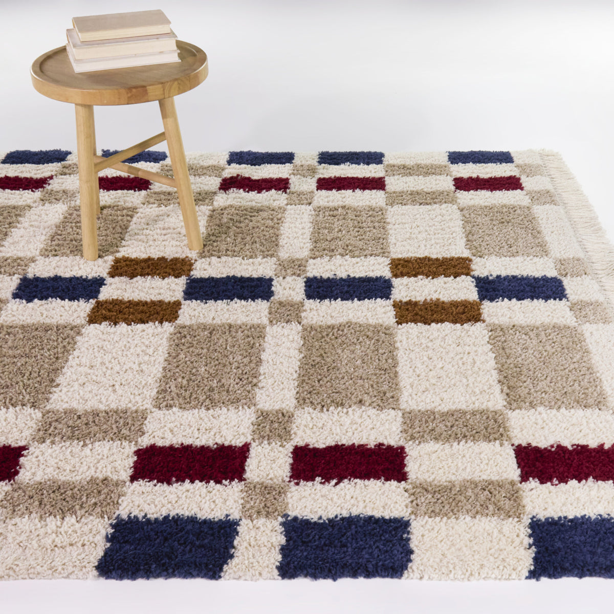 Barnabe Checkered Colorblock Area Rug