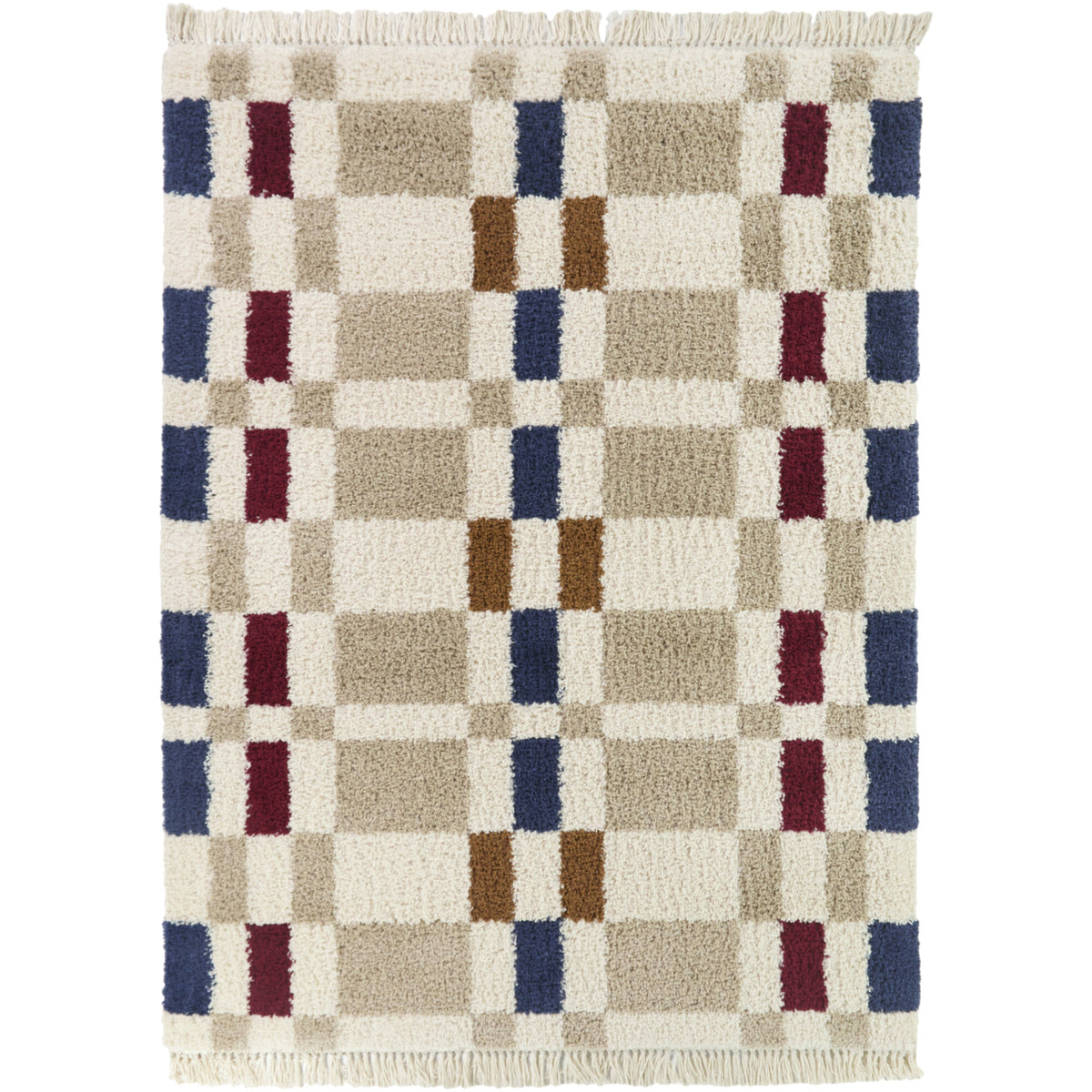 Barnabe Checkered Colorblock Area Rug