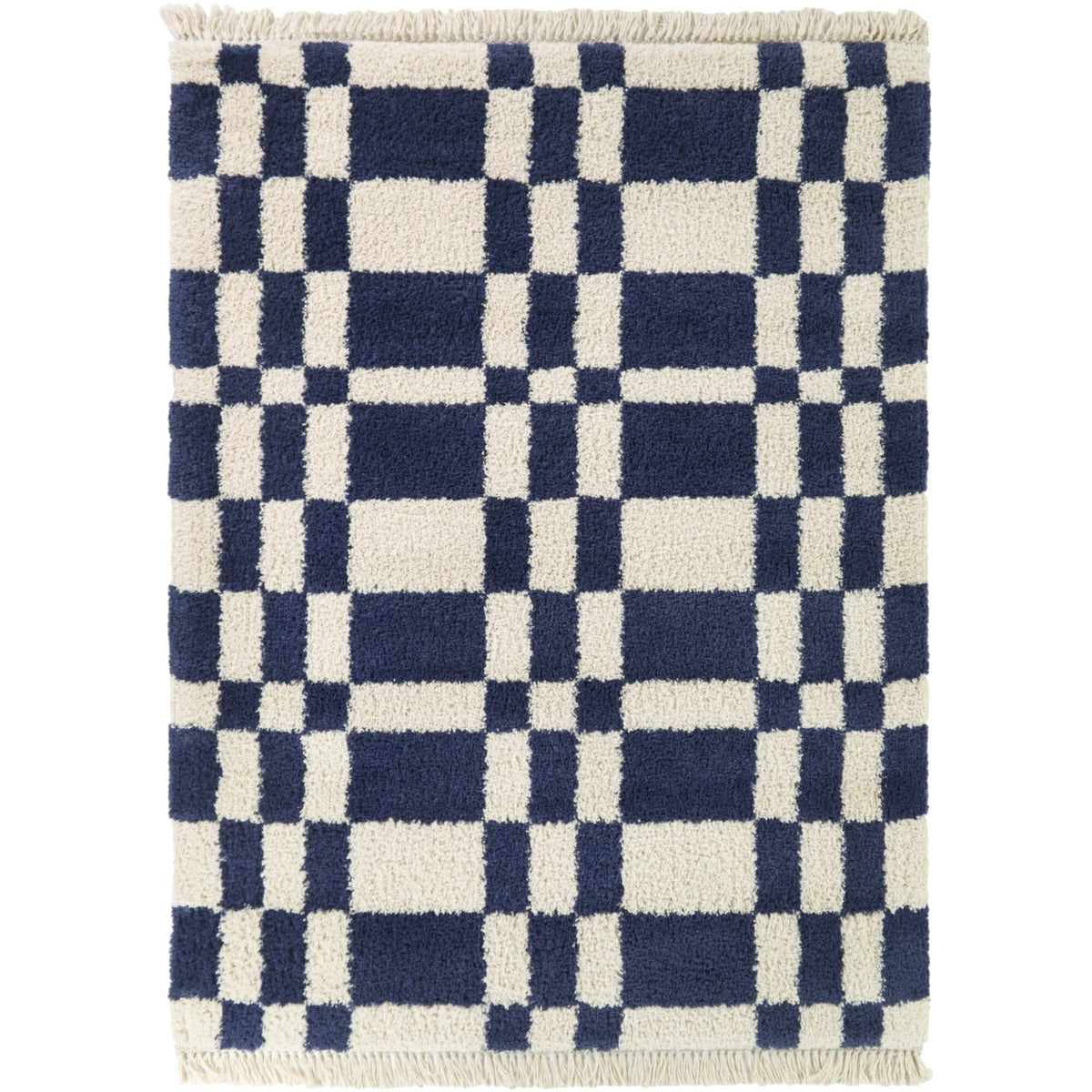 Barnabe Checkered Colorblock Area Rug