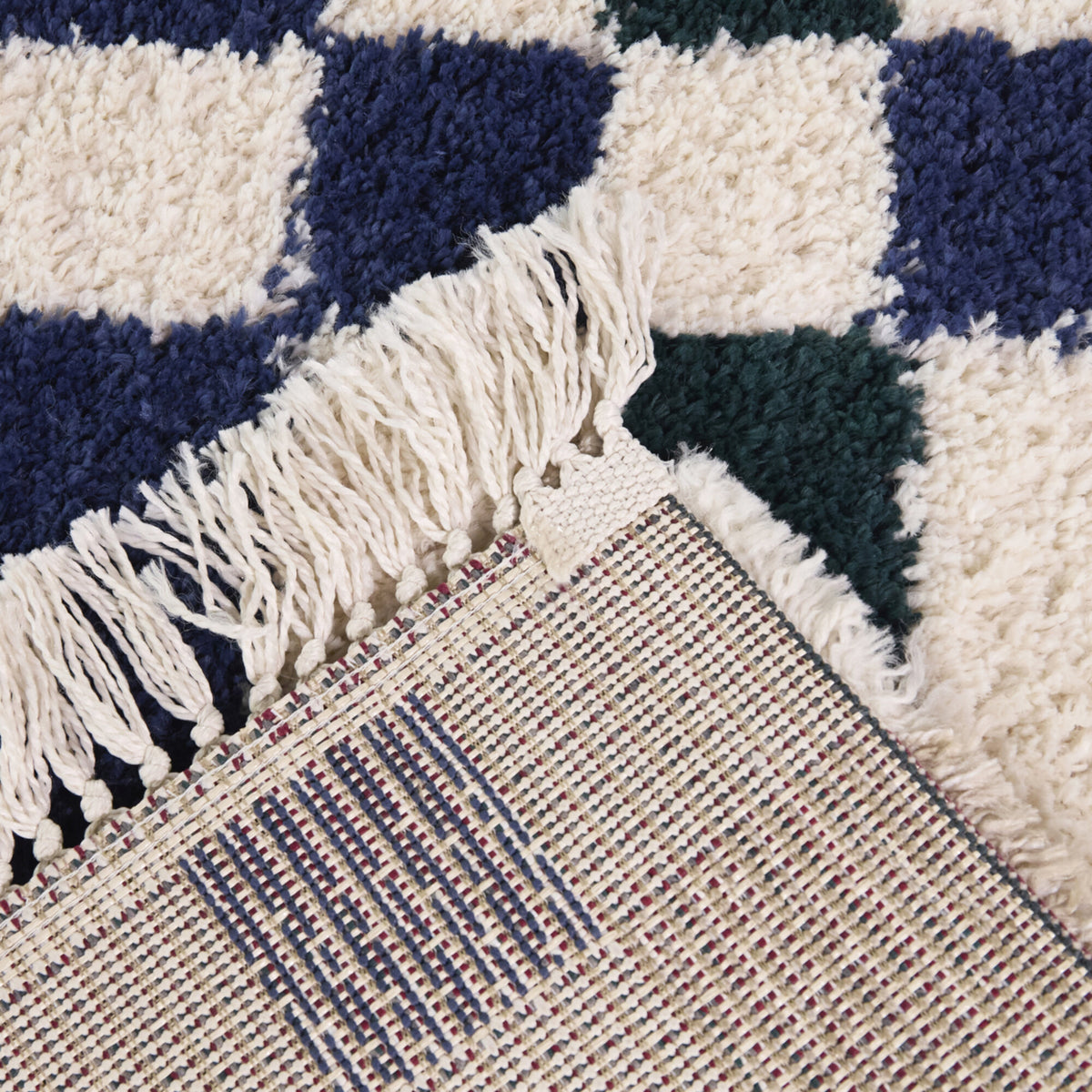 Barnabe Checkered Colorblock Area Rug