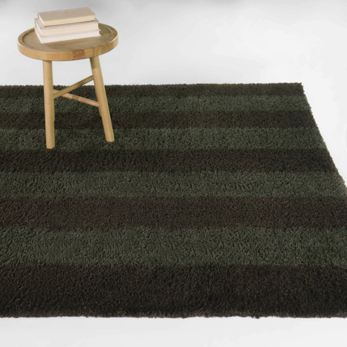 Modern Stripe Shag Area Rug