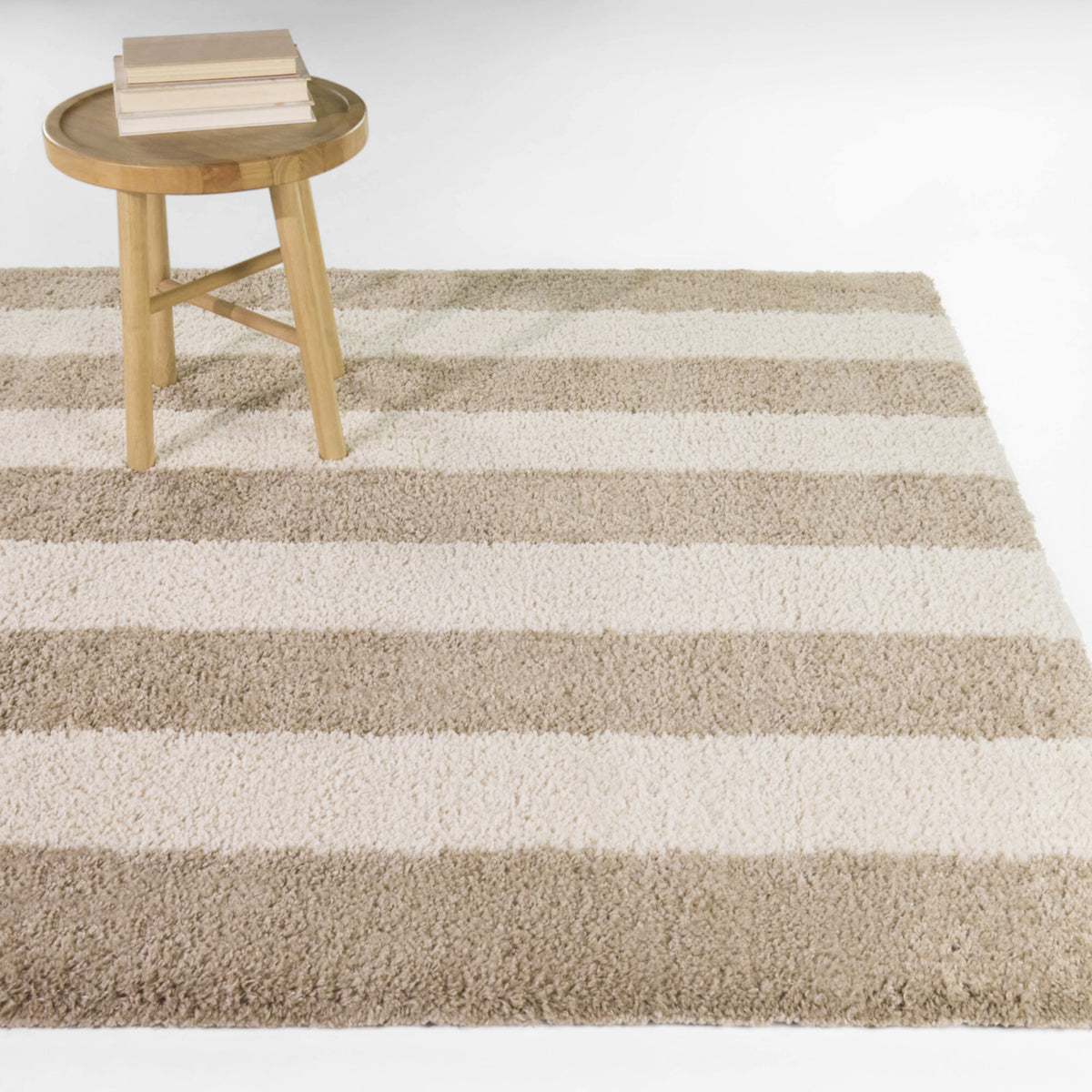 Modern Stripe Shag Area Rug