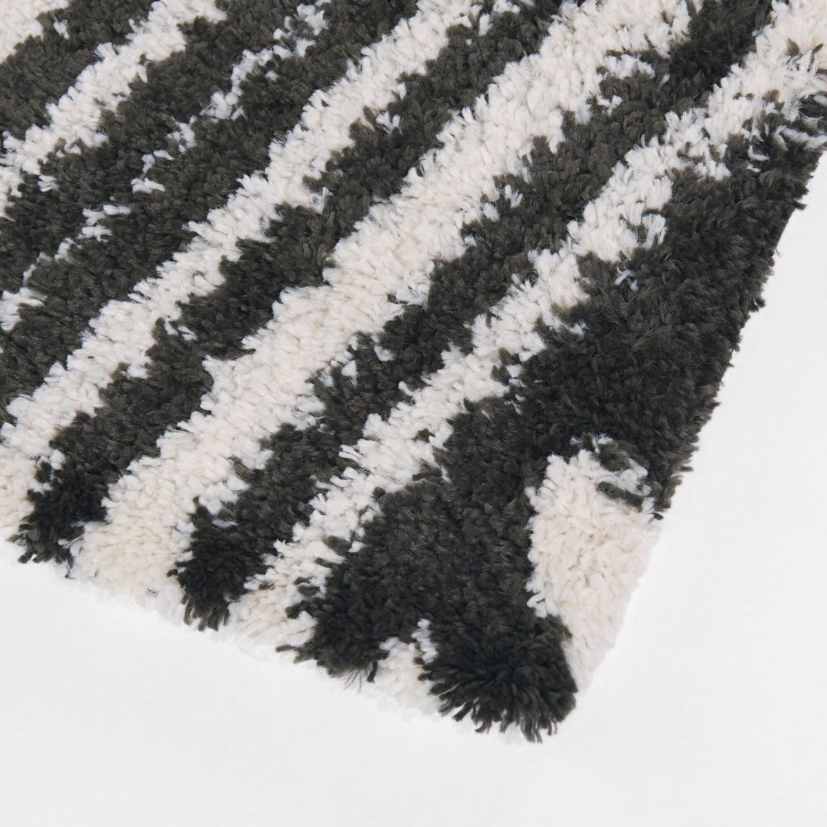 Abstract Stripe Shag Area Rug