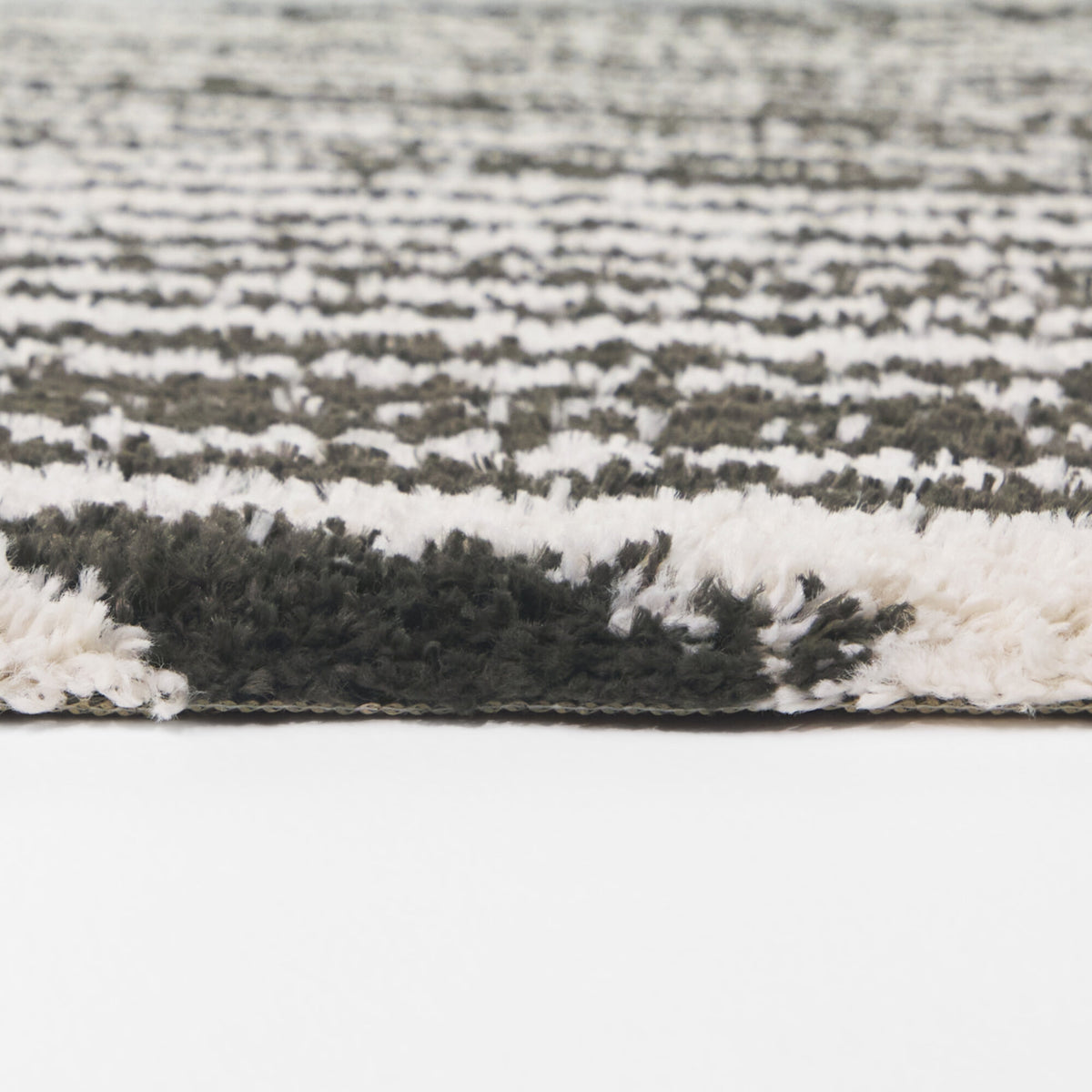 Abstract Stripe Shag Area Rug