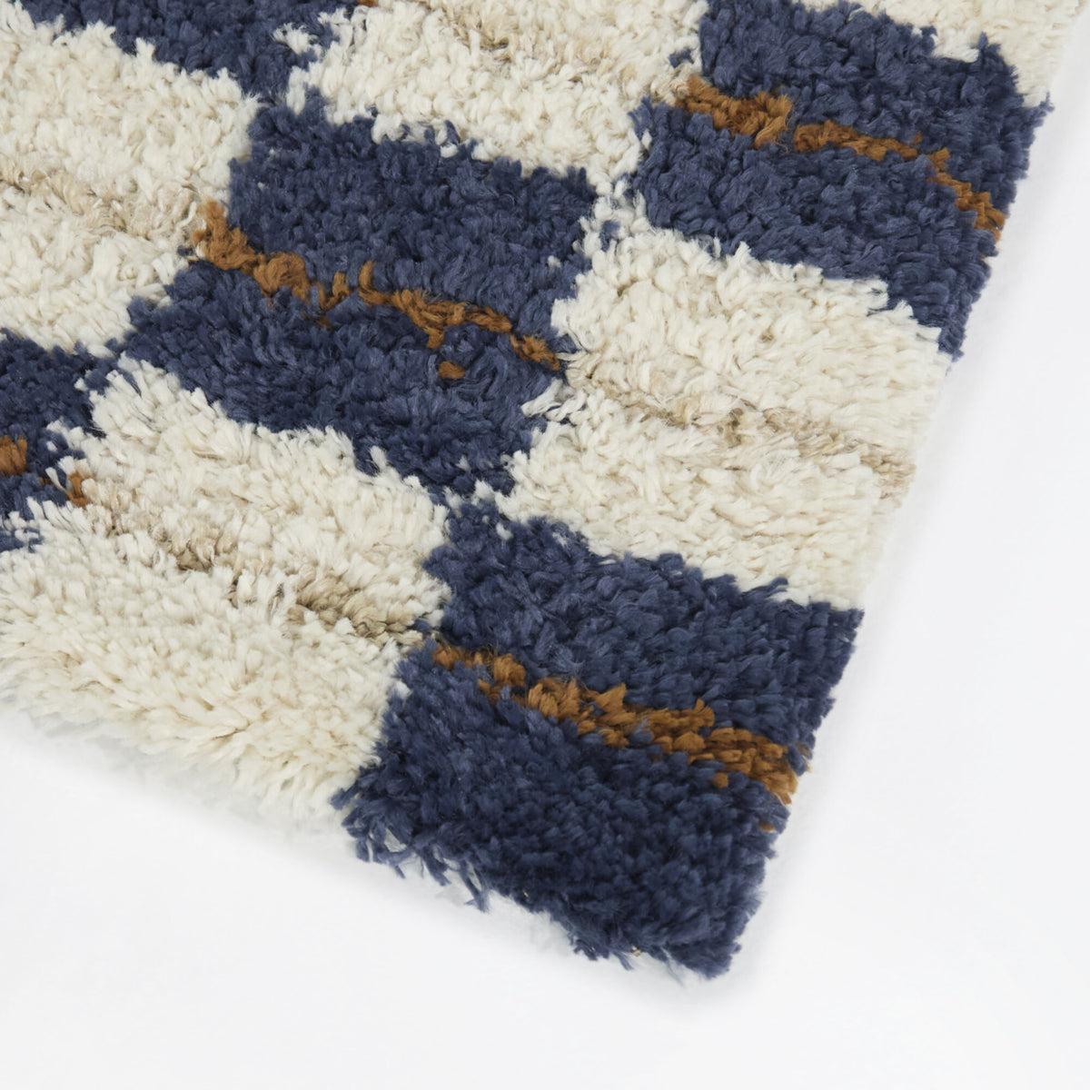 Bateman Modern Checkered Shag Area Rug