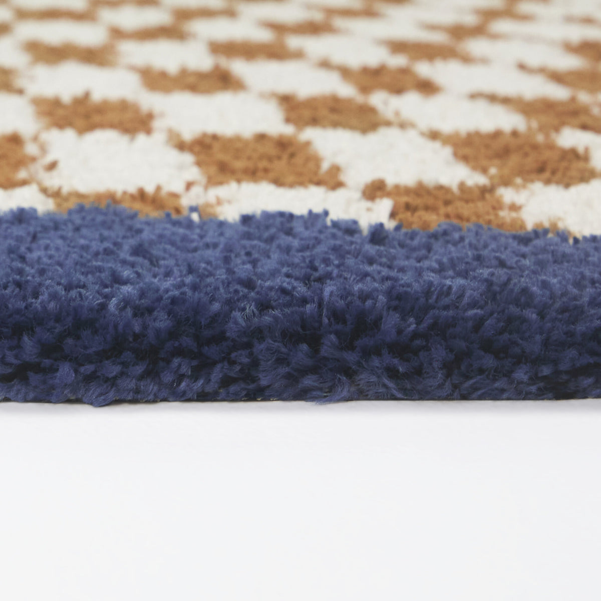 Candelaria Checkered Scallop Border Area Rug