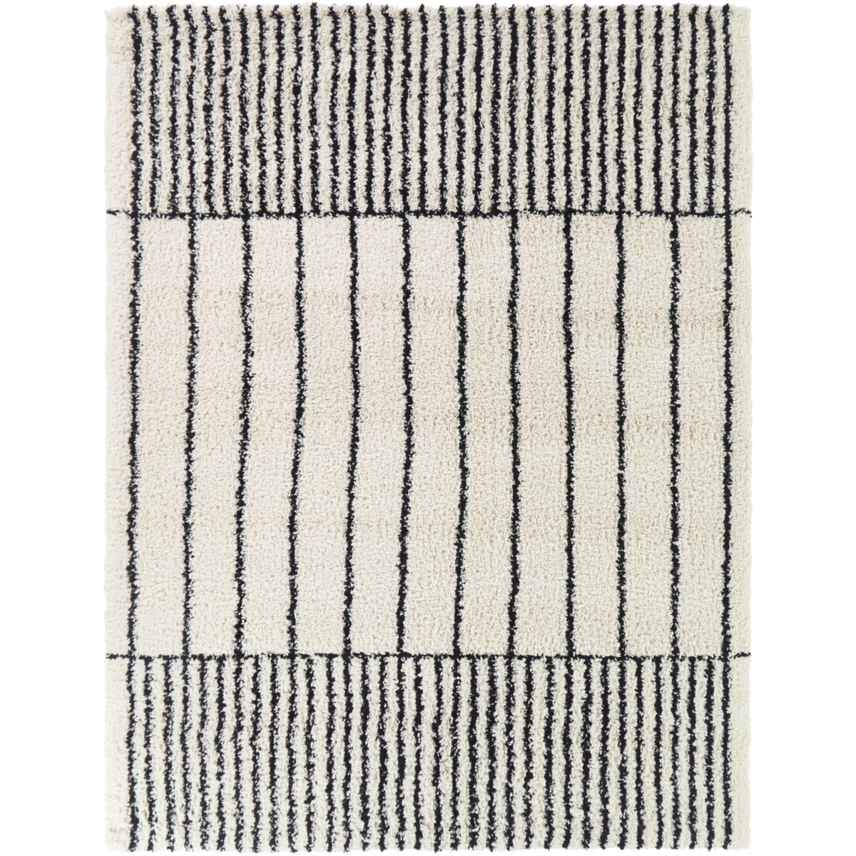 Modern Stripe Shag Area Rug