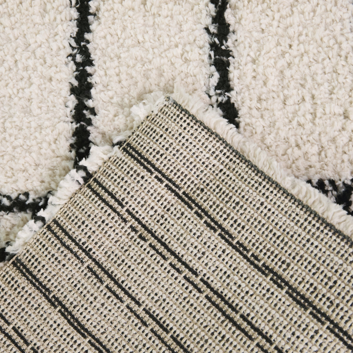 Modern Stripe Shag Area Rug