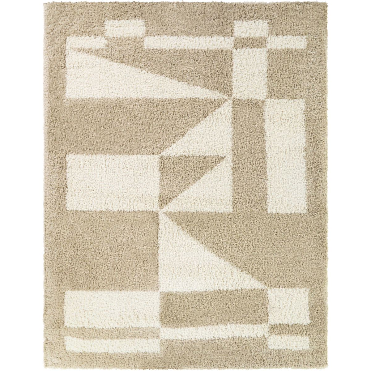 Geometric Shag Area Rug